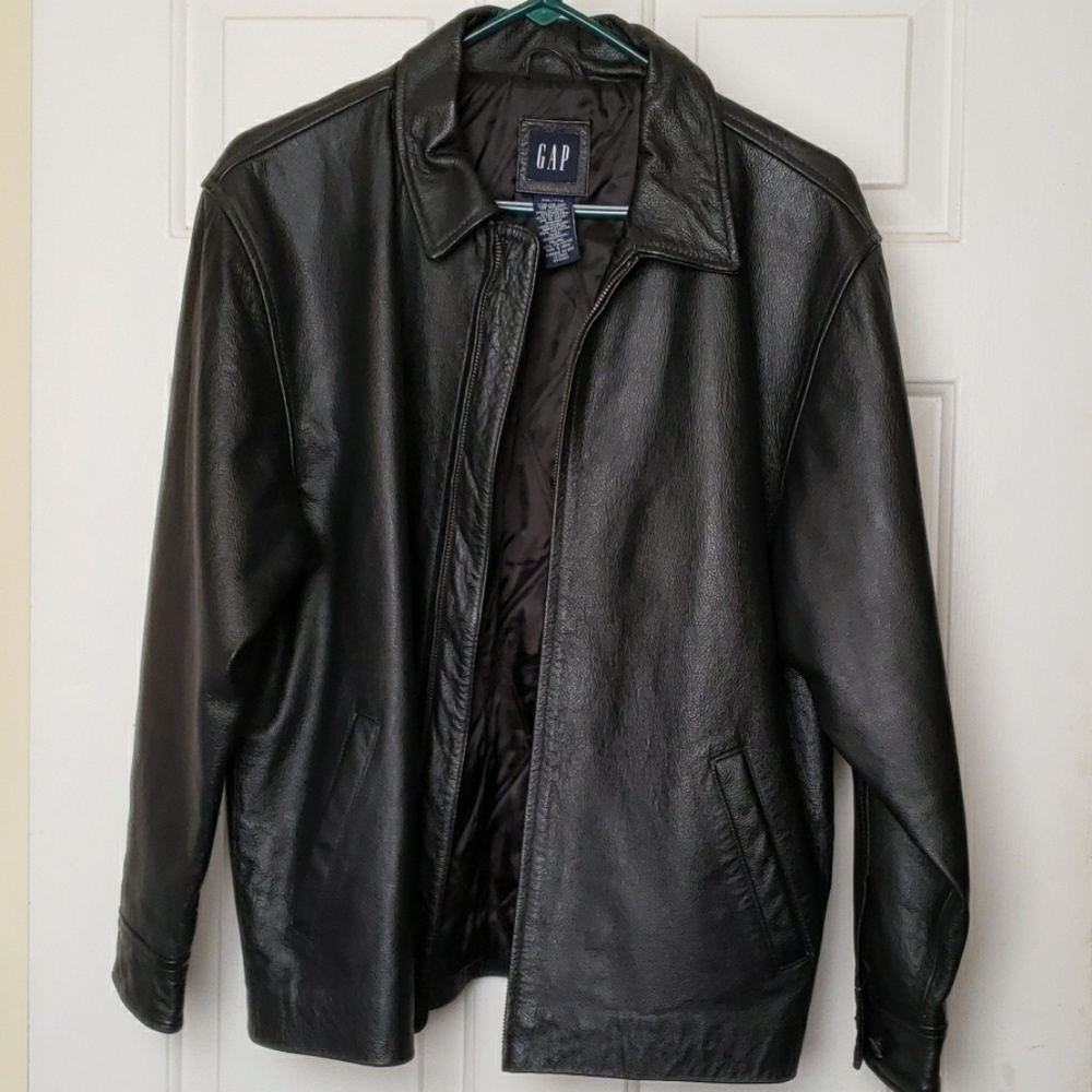 Gap 100% leather jacket